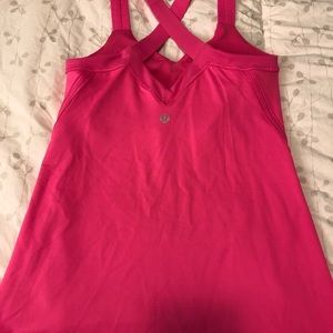 Lululemon Workout Top, hot pink, size 2